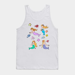 magical mermaids fabulous and funny drawings Tank Top